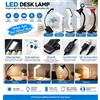 NONE Lampada da scrivania a LED, regolabile e pieghevole, con clip, braccio flessibile, lampada da tavolo con tecnologia SMD COB, diverse opzioni di alimentazione, ideale per lo studio, l'ufficio, la
