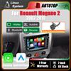 AUTOTOP Schermo multimediale da 7 pollici con sistema Linux, CarPlay wireless e Android Auto per Renault Megane 2 (2002-2009), autoradio con Bluetooth, GPS, navigazione, DSP, schermo touchscreen e telecamera