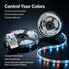 NONE Striscia LED RGB da 5 metri, SMD 2835, 54 LED/m, alimentazione DC12V, nastro LED flessibile, impermeabile IP65, con telecomando, tagliabile, ideale per decorazioni di feste e ambienti domestici.
