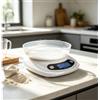 NONE Bilancia da cucina digitale WETECH, capacità 5 kg, precisione 1 g, con ciotola rimovibile, display LCD, ideale per la preparazione di dolci, la cucina e la pesatura degli alimenti, con unità di misura