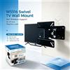 NONE Supporto da Parete Girevole per TV WETECH W5516 per Monitor TV da 14-27 Pollici, Carico Massimo 15kg, 360° ° Supporto a Parete per Schermi Piccoli con Rotazione, Compatibile VESA 75x75 100x100