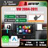 AUTOTOP Schermo multimediale da 7 pollici con sistema Linux, CarPlay wireless e Android Auto per VW Volkswagen Touareg Multivan T5 Transporter 2004-2011, autoradio con Bluetooth, GPS, navigatore, DSP, schermo