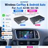 NONE Box Decoder Wireless AUTOTOP Apple CarPlay Android Auto per Audi A4 B8 S4 S5 RS4 RS5 A5 8T Q5 8R 2008-2016 MMI 2G 3G Symphony Concert Interfaccia Retrofit per Schermo Originale AirPlay AutoLink