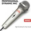 NONE Microfono dinamico con cavo, jack da 6,5 mm, microfono portatile per karaoke con cavo da 2 m, unidirezionale, per altoparlanti, amplificatori, feste e palcoscenici.