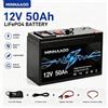 MARKTITA Circuito BMS Integrato Completo, Batteria al Litio LiFePO4 12V 50Ah, Cella 21700 a Ciclo Profondo per Impianti Solari Off-Grid, Camper, Nautica, Campeggio, Yacht, Barca