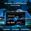 MARKTITA Batteria LiFePO4 ad alta densità 21700 celle 12V 50Ah per sistemi solari off-grid, a ciclo profondo, ricaricabile con BMS interno per camper, imbarcazioni, yacht e campeggio.