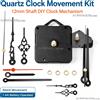 NONE Kit meccanismo per orologio al quarzo, albero da 12 mm, pezzi di ricambio per la riparazione di orologi da parete fai-da-te, con lancette decorative, meccanismo silenzioso per la realizzazione di