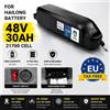 Batteria per Ebike con Celle Hailong 21700 a 5 Pin, 36V 48V 30Ah, Capacità Completa per Motori Hailong BBS02 BBS03 BBSHD 250‑1200W, Magazzino UE