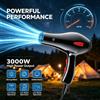 NONE WETECH W1111, asciugacapelli professionale ad alta potenza da 3000 W, con temperatura e velocità del flusso d'aria regolabili, dotato di 2 ugelli concentratori, alimentazione universale AC100-240V,