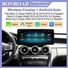 Bonroad, schermo touchscreen da 12,8" con Carplay wireless e Android Auto, sistema Linux, risoluzione 2400*900P, per Mercedes Benz Classe C/V, GLC, W205, W446, X253, sistema NTG5.0, modelli 2015-2018.