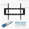 NONE W5511: staffa da parete per TV, adatta a televisori da 40 a 80 pollici, con capacità di carico massima di 50 kg, supporto universale per TV a schermo piatto con standard VESA da 200x200 a 600x400 mm,