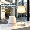 NONE Lampada da tavolo a LED con altezza regolabile, ricaricabile tramite USB-C, design telescopico, altezza regolabile da 11 a 28 cm, 2 modelli di paralume, illuminazione calda a LED, resistente
