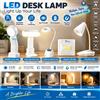NONE Lampada da Scrivania LED Ricaricabile con Controllo Touch, Luce da Lettura Dimmerabile e Delicata per gli Occhi, Regolabile a 360° ° Lampada da Tavolo Portatile Girevole per Studio, Ufficio, Camera