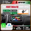 AUTOTOP Schermo multimediale da 7 pollici con sistema Linux, CarPlay wireless e Android Auto per Seat Ibiza 6j 2009-2013, autoradio con Bluetooth, GPS, navigazione, DSP, schermo touchscreen e telecamera