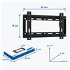 NONE Staffa Supporto TV a Parete Universale per TV e Monitor 14-42 Pollici, Supporto Regolabile a Profilo Basso per Schermi Piani LED LCD