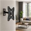 NONE WETECH W5517 Staffa TV a Parete Full Motion a Braccio Singolo, per TV Schermo Piatto 14-42 Pollici, Portata Max 36kg, Inclinazione ±60°, VESA 60x60 fino a 200x200, Supporto a Parete per Monitor