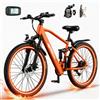 Mairide GT900, bicicletta elettrica con cambio Shimano a 21 velocità - motore da 250 W, batteria da 36 V e 13 Ah, sospensioni complete e schermo LCD, bicicletta elettrica da montagna.