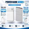 NONE Power Bank Portatile 5000mAh 6000mAh, Caricabatterie Esterno con Uscita 2.1A, Doppio Ingresso Micro USB e Type-C, Opzione 2 Uscite USB, Sottile, Leggero, Compatto, Alimentatore di Emergenza per