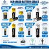 NONE Batteria ricaricabile agli ioni di litio ICR18650 3.7V 1200mAh con polo superiore piatto, cella al litio, confezione da 1 o 2 pezzi per torcia frontale a LED, ventola portatile, microfono per karaoke,