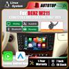 AUTOTOP Schermo multimediale da 7 pollici con sistema Linux, CarPlay wireless e Android Auto per Mercedes-Benz W211 E200 E220 E300 E350 E240, autoradio con Bluetooth, GPS, navigazione, DSP, schermo