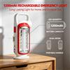NONE Lampada portatile a LED con doppia alimentazione, batteria da 1200 mAh, manico e funzione di illuminazione di emergenza, ideale per uso domestico, in caso di blackout, per attività all'aperto e