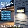 NONE Lampada Solare da Parete con Sensore dal Tramonto all'Alba, Luce Solare da Parete COB LED Impermeabile per Esterni, Illuminazione di Sicurezza per Cortile, Vialetto, Portico, Decorazione del Giardino