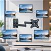 NONE WETECH W5514 Staffa TV a Parete Full Motion con Braccio, per Schermi 10-32 Pollici, Capacità di Carico Fino a 10kg, Inclinazione ±15°, VESA 50x50 100x100 mm con Livella Integrata