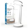 NONE Lampada da scrivania a LED ricaricabile, 7W, 600 lumen, batteria da 1200 mAh, alimentazione DC 5V, testa della lampada regolabile e inclinabile, luce bianca e calda, lampada da tavolo pieghevole,