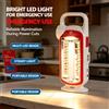 NONE Lampada di emergenza a LED con doppia alimentazione, batteria ricaricabile da 1200 mAh, lanterna portatile per uso domestico, interruzioni di corrente, campeggio e lavori di riparazione.