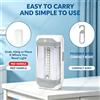 NONE Lampada di emergenza a LED, ricaricabile, con batteria da 800 mAh, 30 LED SMD, 6 W, portatile, dotata di power bank e manico con gancio removibile.
