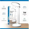 NONE Lampada da tavolo a LED pieghevole e ricaricabile, 7W, 600 lumen, 1200 mAh, con testa regolabile, luce bianca fredda e calda a doppio colore, alimentata tramite USB, ideale per la casa, l'ufficio e la