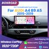 BONROAD, autoradio multimediale con schermo touchscreen, compatibile con Android Auto e CarPlay wireless, risoluzione 1920x720P, display da 12,3 pollici, sistema di navigazione GPS, Bluetooth 5.0, per