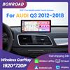 BONROAD, autoradio multimediale con schermo touchscreen, Android Auto, CarPlay wireless, risoluzione 1920x720P, display da 12,3 pollici, navigazione GPS, Bluetooth 5.0, compatibile con Audi Q3 8U