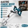 Miscelatore Elettrico per Cemento 800W, Velocità Variabile 0‑8500 RPM, Miscelatore per Malta con Doppia Impugnatura Ergonomica, Mixer Manuale per Calcestruzzo, Intonaco, Vernice e Malta.