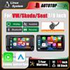 AUTOTOP Schermo multimediale da 7/9 pollici con sistema Linux, CarPlay wireless e Android Auto per VW Passat B6 B7 T5 Tiguan Touran GOLF POLO, autoradio con BT, GPS, navigazione, DSP, schermo touchscreen e