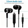 NONE Auricolari In-Ear Cablati da 3,5 mm, Cuffie Stereo con Microfono e Controllo di Riproduzione/Pausa per Telefono, Tablet e Computer