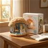 Casetta con Tetto in Peluche Artigianale Book Nook Accogliente per Collezionisti