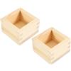 SODIAL 1X(2 Pezzi di Tazza da Sakè In Legno di Cultura Giapponese, Scatola Masu, 39960