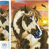 DIAMOND DOTZ Kit per pittura con diamanti DIAMOND DOTZ Wild & Free Horse per adulti - Kit di arte con diamanti, un kit creativo e rilassante con gemme Dotz 14x18