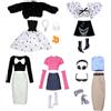 TYXHXTF 24 pezzi vestiti e accessori per bambole, compatibili con Barbie, 5 abiti da sera, set alla moda, per bambole da 11,5 pollici