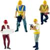 Jiuvaso 4X 1:64 Figurina di Operaio Edile Artigianato Foto Prop Miniatura Muratore Figura Resina per Paesaggio Layout Decorazione