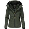 Marikoo ERDBEERE giacca mezza stagione da donna con cappuccio, oliva,