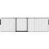 Safetots Divisorio Premium Multipannello, Fino a 259cm di Larghezza, Nero, 70cm di Altezza, Barriera Divisoria Multipannello Versatile, Divisorio per Stanze per Bambini e Neonati con Cancelletto