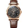 LOBINNI Orologio da uomo automatico meccanico, settimanale, calendario, display 24 ore, vetro zaffiro, cinturino in pelle, orologi da uomo d'affari, regalo di lusso per uomo