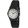 Akzent Q&Q Orologio da uomo Bianco Nero Analogico Indiano-Arabo Numeri Silicone Quarzo, Nero , cinghia