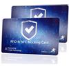 MakakaOnTheRun DEKRA + EMV Gepr. RFID Blocker Scheda di protezione RFID a 360° RFID Protezione interferente elettronica - NFC Blocker Card - Scheda di protezione per portafoglio grande - Scheda di