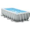 INTEX Piscina Prisma Metal Frame 488x244x107 Pompa Filtro, Scaletta,telo Base, Copertura