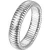 Flongo Anello elastico Chunky unisex: oro argento acciaio inox anello semplice 6 mm autentico classico elastico micro elastico impilabile resistente allo stress elegante regalo donna uomo