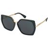 Max Mara Miller-5 MM0136 96N | Occhiali da Sole Graduati o Non Graduati | Metallo | Quadrati | Verde, Oro | Adrialenti
