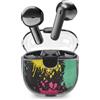 Music Sound Cellularline Drip Auricolari Cuffie a Capsula Bluetooth Wireless Fantasia Vernice Spray
